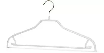 Mawa Silhouette FRS Kleiderb&uuml;gel mit Steg, 41cm, wei&szlig;, 10er-Set (B08GK2MD49)