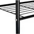 Relaxdays Kleiderständer SANDRA 2 Ablagen, Metall, 160x61,5x38cm, schwarz (10020566_46)