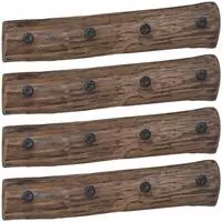 vidaXL Kleiderb&uuml;gel Braun 50 x 8 x 12 cm Massives upgecyceltes Holz