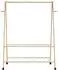 vidaXL Kleiderständer mit Ablagen und Rollen, Bambus, 132x45,5x155,5cm (4008911)