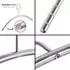 Sotech Kleiderbügel Edelstahl SS201 Ø12mm x 433mm, 360° drehbare Öse, Anti-Rutsch