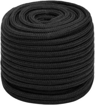 vidaXL Bootsseil Schwarz 16mm 50m Polypropylen (152520)