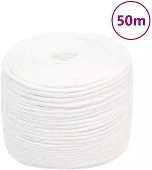 vidaXL Bootsseil Polypropylen Weiß 6mm 50m (152550)