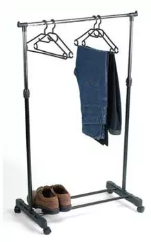 Perel Kleiderwagen mit Rollen, h&ouml;henverstellbar, 80x43x165cm, 15kg (MP60)