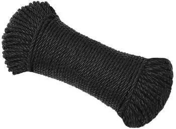 vidaXL Arbeitsseil Polypropylen Schwarz 8mm 250m (153009)