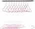 Relaxdays Kinderkleiderbügel Drahtbügel, 100er-Set, rosa