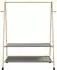vidaXL Kleiderständer mit Ablagen und Rollen, Bambus, 132x45,5x155,5cm (181779)