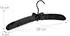 Relaxdays Kleiderbügel Satin 10er-Pack, weich gepolstert, 360° drehbarer Haken, Schleife, 38cm, Schwarz (10026615_1064)