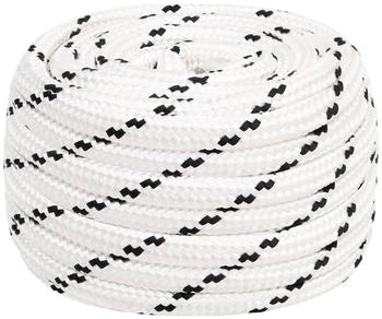 vidaXL Bootsseil Geflochten Weiß 20 mmx100 m Polyester (152791)