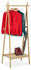 Relaxdays Bambus Kleiderständer mit Ablage mit Haken 160cm (10041322_0)