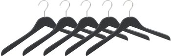 Wenko Kleiderbügel Paris Schwarz 5er Set (69290800)