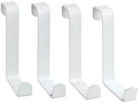 WENKO T&uuml;rgarderobenhaken, 4er Pack, wei&szlig;