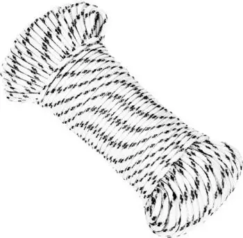 vidaXL Bootsseil Geflochten Weiß 5 mmx50 m Polyester (152757) vidaXL Bootsseil Geflochten Weiß 5 mmx50 m Polyester (152757)