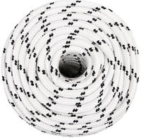 Vidaxl Braided Boat Rope White 14 Mmx100 M Polyester