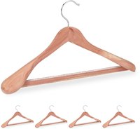 Anzugb&uuml;gel Zedernholz, 5 St&uuml;ck, Mottenschutz, Rutschfest & Stabil, Breite
