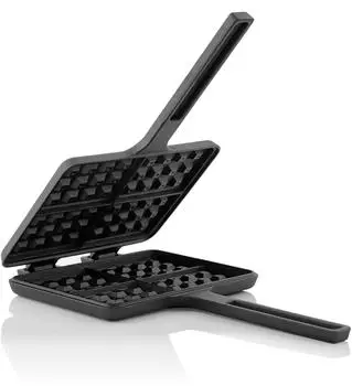 BBQ-Toro Waffeleisen Doppelform Gusseisen, schwarz (WE2)