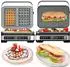 TurboTronic CG1W Kontaktgrill 2-in-1 Waffeleisen 2000W, wechselbare Platten (CG1W)