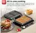 TurboTronic CG1W Kontaktgrill 2-in-1 Waffeleisen 2000W, wechselbare Platten (CG1W)