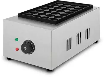 Vertes Takoyaki Maker 2000W, Gusseisen-Grillplatte mit Antihaftbeschichtung, 28 Mulden (FM19-TM-2000E)