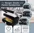 ADE Kontaktgrill 3in1 Sandwichmaker 2000W aufklappbar (KA2303)