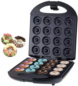 Sokany Mini-Donut-Maker für 16 Donuts 1400W Schwarz