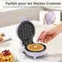 YASHE Mini-Waffeleisen 550W, Antihaft, lila