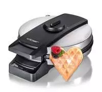 Cloer 1898, Cloer Waffelautomat 1898 | Waffeleisen Herzform 16,5 cm | Profi | 950 W 