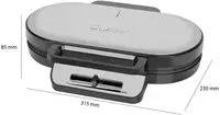 Clatronic - Wa 3745 Schwarz-inox Doppel-herzchenwaffelautomat