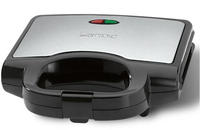 Clatronic ST 3778 Sandwich-Toaster Antihaftbeschichtung Edelstahl, Schwarz