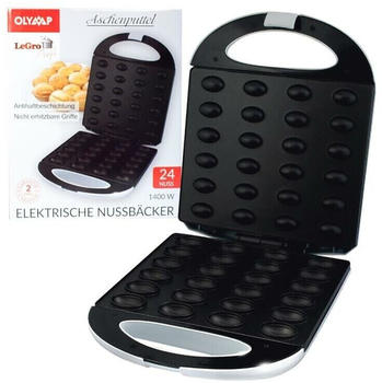 Olymp Handels GmbH Olymp Nussb&auml;cker Waffeleisen Backautomat 24 St&uuml;ck wei&szlig;
