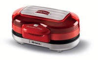 Ariete 0205R, Ariete Hamburger-Grill Party Time (rot/silber, 1.200 Watt, 50's Style)