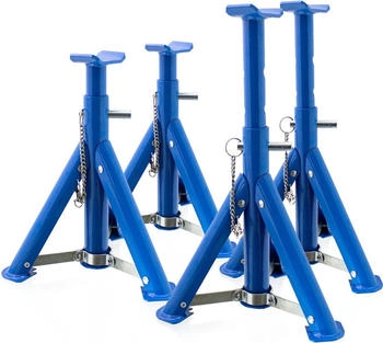 BITUXX 4 x Unterstellbock 2T klappbar verstellbar Auto PKW Abstellb&ouml;cke 2000kg Blau MS-15321