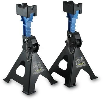 BITUXX 2x Unterstellbock Pro Line 3000 kg mit Schutzkappe & Sicherheitspin MS-18743