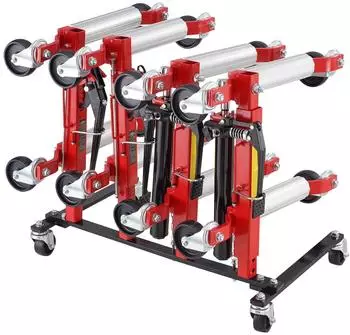 VEVOR Wagenheber-Lagergestell 360&deg; R&auml;der hydraulische Ratsche, 4 Wagenheber