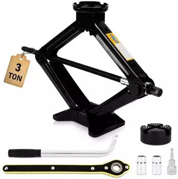 LuxusKollektion Scherenwagenheber 3T, Hubh&ouml;he bis 45cm, f&uuml;r PKW/SUV/MPV