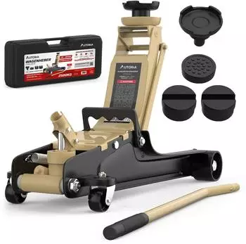 Autoria Rangierwagenheber 2,5T flach 85mm beige mit Koffer (ATCJ2500BEIGE)
