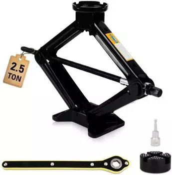 LuxusKollektion Scherenwagenheber 2,5t, Hubh&ouml;he bis 43cm, f&uuml;r Auto & SUV