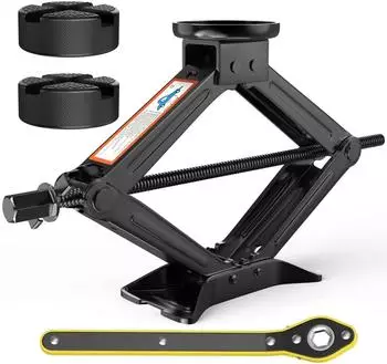 LuxusKollektion Scherenwagenheber 2T mit Gummiauflagen, Hubbereich 10-42cm