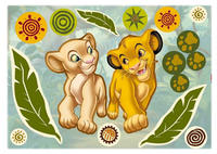 Komar Wandtattoo "Simba and Nala - Gr&ouml;&szlig;e 50 x 70 cm" selbstklebend, Wandsticker,