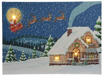 zeitzone Weihnachtsmann mit Schlitten 38x28cm (EF26454)