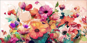 Pro-Art Watercolor Flowers XI 100x50cm
