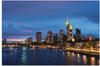 Art-Land Frankfurt skyline während blauer Stunde und pinkem Himmel 60x40cm