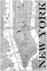 Artland Leinwandbild »New York Karte Straßen Karte«, Amerika, (1 St.), auf