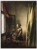 Artland Wandbild »Briefleserin am offenen Fenster. Um 1658«, Frau, (1 St.),...