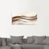 Art-Land Schöne abstrakte braune Welle 150x75cm