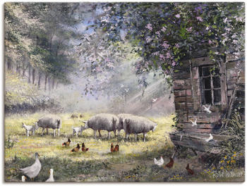 Art-Land Hühner und Schafe 60x45cm