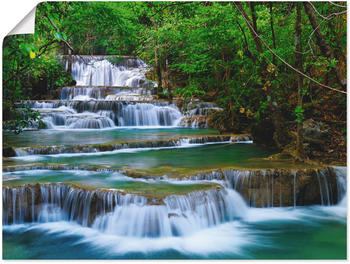 Art-Land Tiefen Wald Wasserfall in Kanchanaburi Thailand 80x60cm