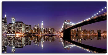 Art-Land New York Skyline und nächtliche Reflektion 60x30cm