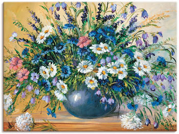 Art-Land Vase mit Kornblumen 120x90cm