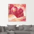 Art-Land Rosa/rotes Herz 30x30cm